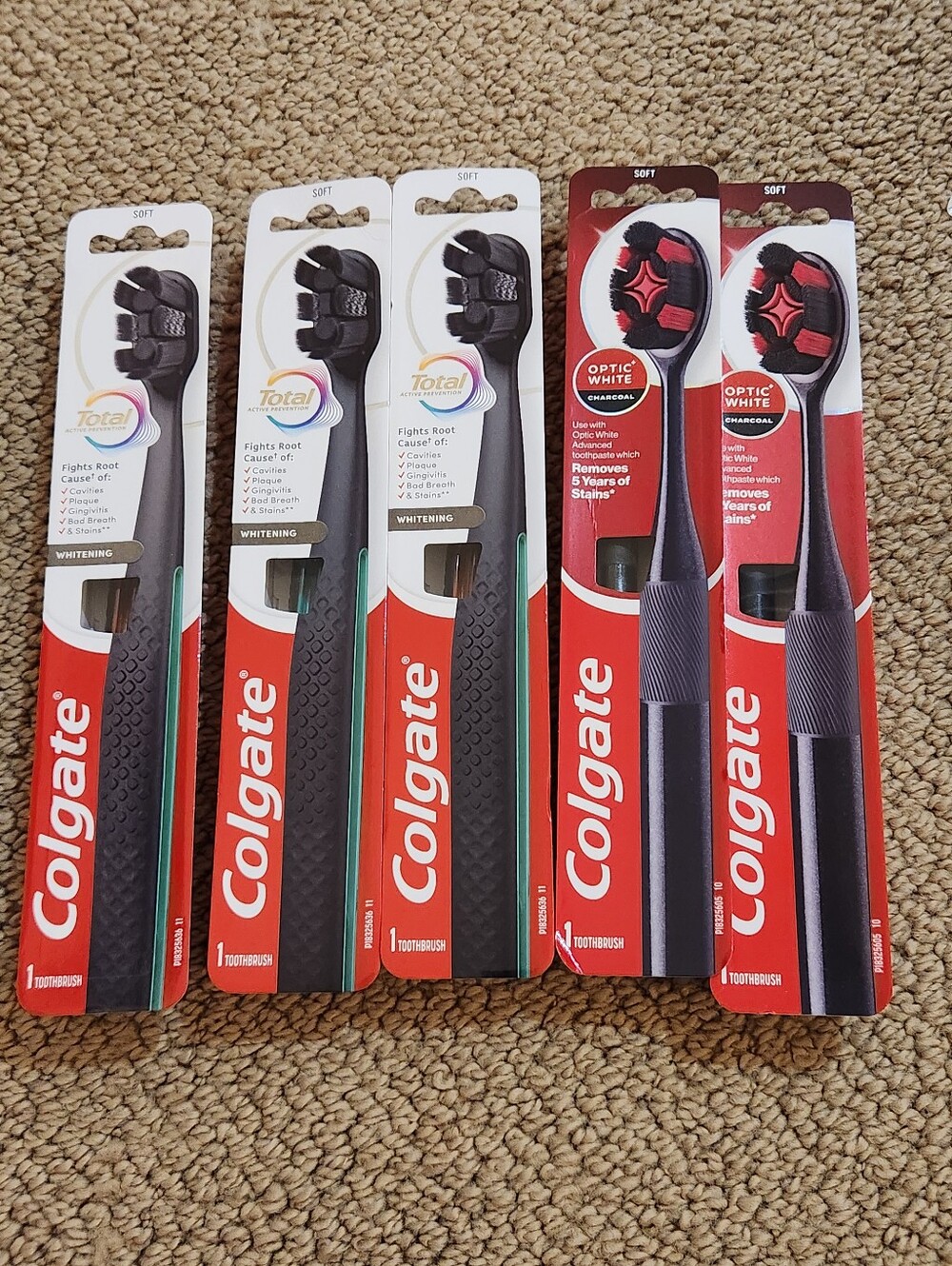Brand New Colgate Total Optic White Soft Toothbrushes